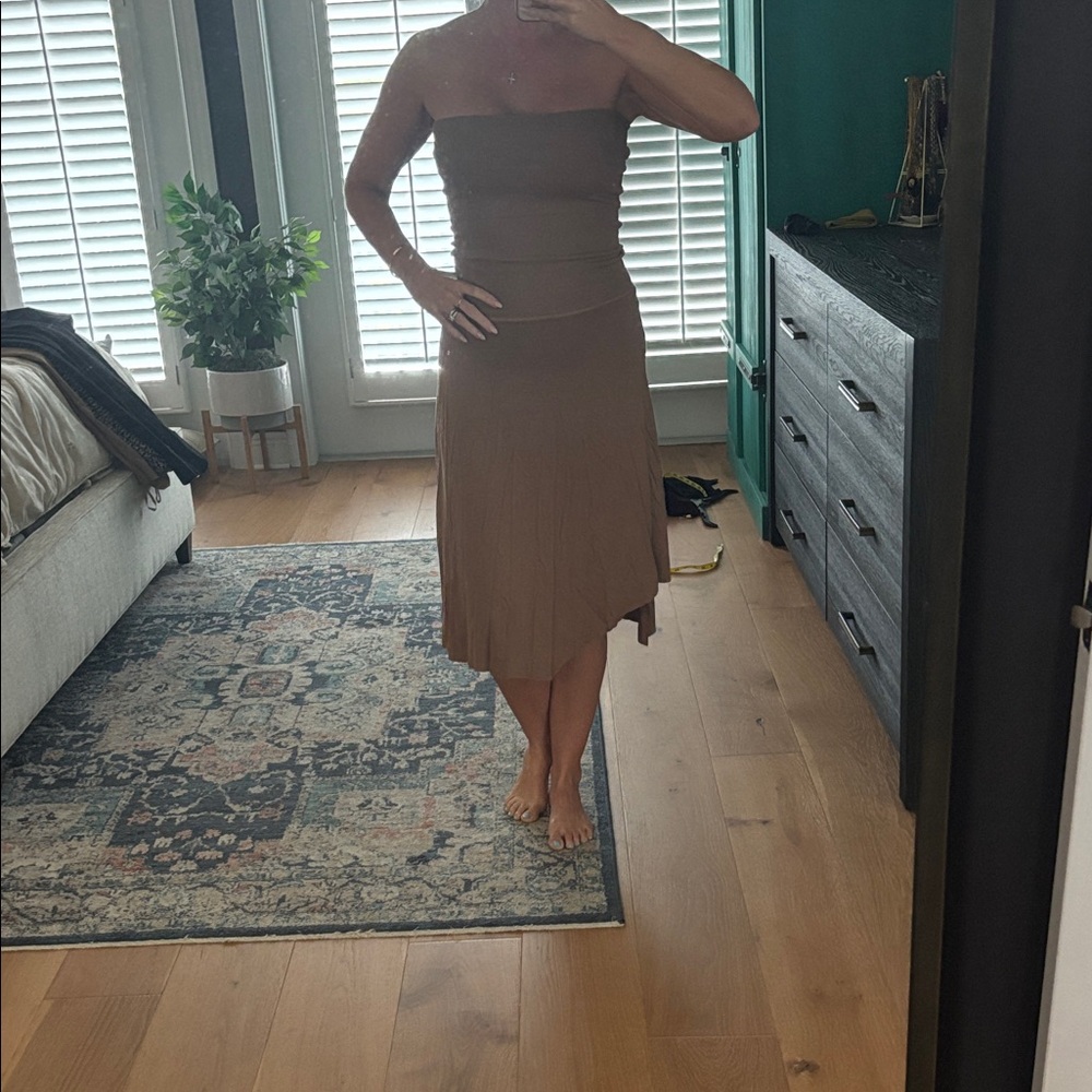 Hard Tail Brown High-Low Skirt